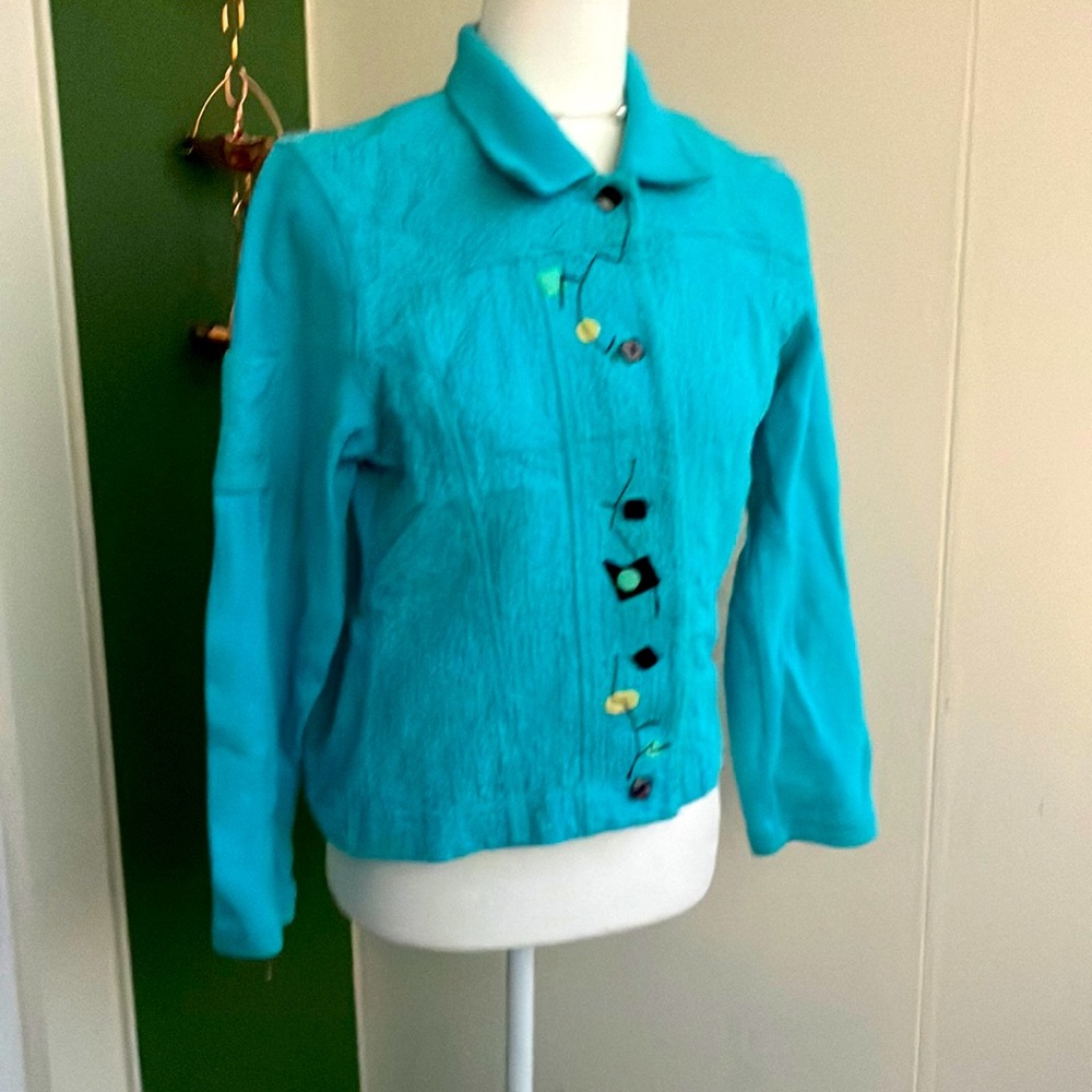 Vintage 90s Funky Geometric Button Down Cardigan